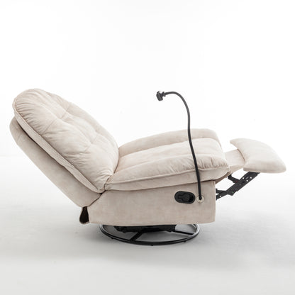 Tate Swivel Gliding Rocking Chair - Ivory