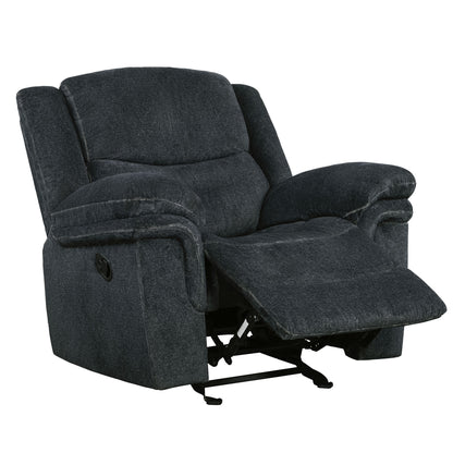 Venassa Manual Reclining Sofa - Dark Blue