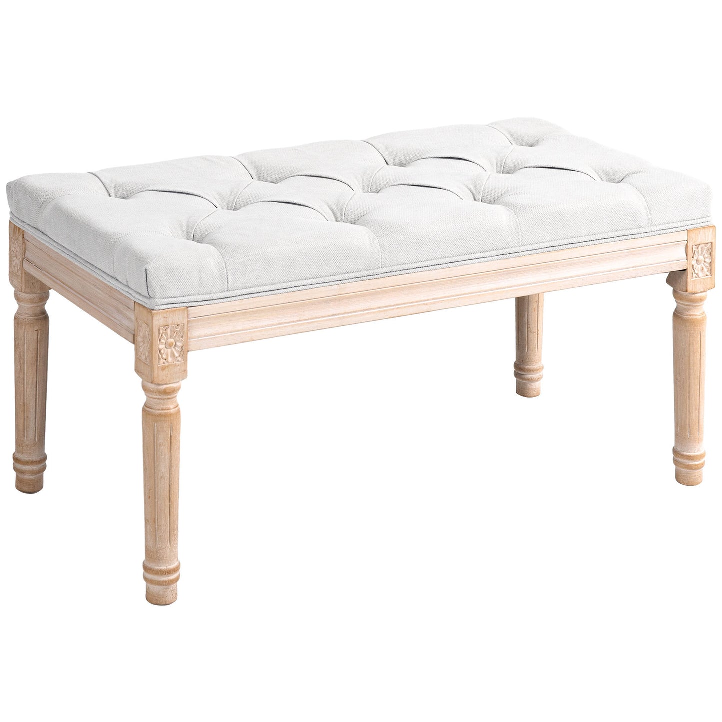 Sion 32" Upholstered Bench - Cream