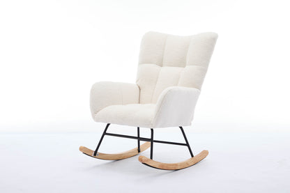 Hari Modern Nursery Rocking Chair - White