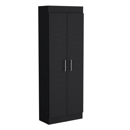 Nepal 2-Door Pantry Cabinet - Black