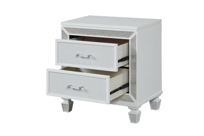 Crystal Nightstand - White