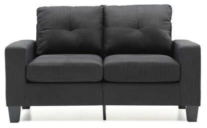 Newbury Modular Fabric Loveseat - Black