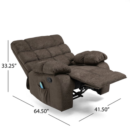 Jovan Power Recliner with Massage - Brown