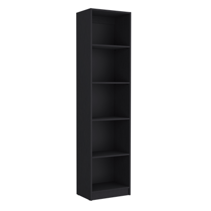 Kris Bookcase with 5-Tier Shelves - Black