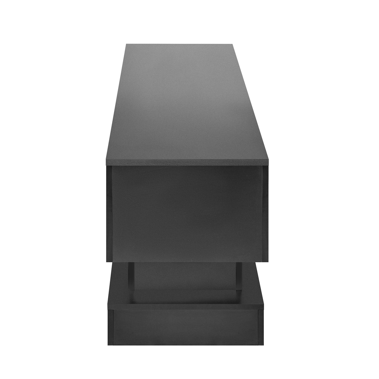 Scape 65 inchesGlossy TV Stand with LED Lights- Black