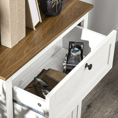 Farmhouse Barn Door Accent Cabinet - White