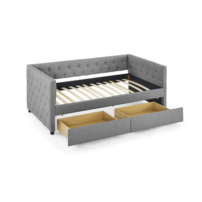 Teza Twin Size Daybed with Drawers - Gray