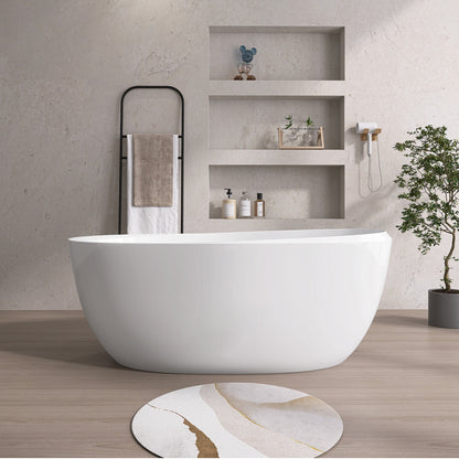 Mody 59" Acrylic Freestanding  Soaking Bathtub - Gloss White