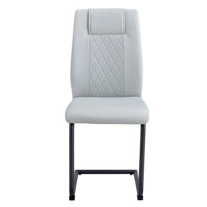 Skye Dining Chair Black Metal Leg (Set of 4) - Light Gray