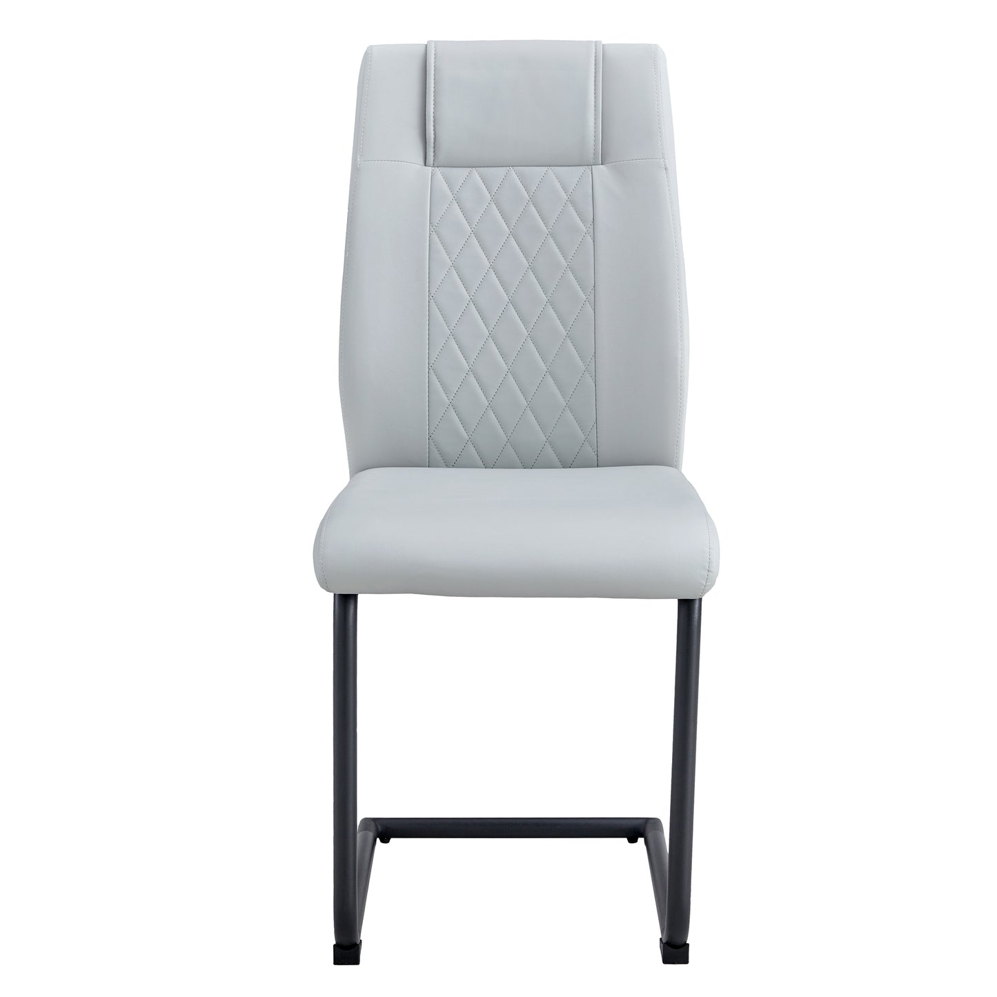 Skye Dining Chair Black Metal Leg (Set of 6) - Light Gray