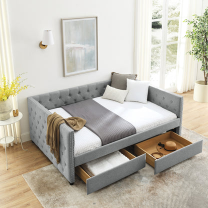 Teza Full Size Daybed with Drawers - Gray