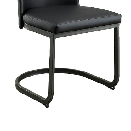 Noom Leatherette Dining Chairs (Set of 2) - Black