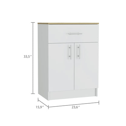 Wilmington 1-Drawer Rectangle Pantry Cabinet - White