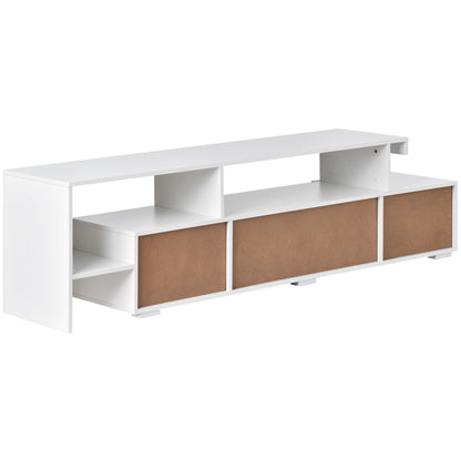 Lancer Modern Style LED Lights TV Cabinet - White