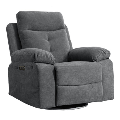 Aspen Power Recliner Glider Chair With Bluetooth Speaker - Dark Gray