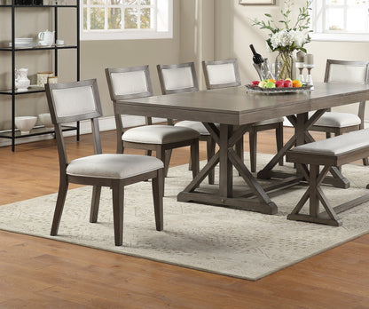 Jermaine Solid Wood & Veneer Dining Chairs (Set of 2) - Gray