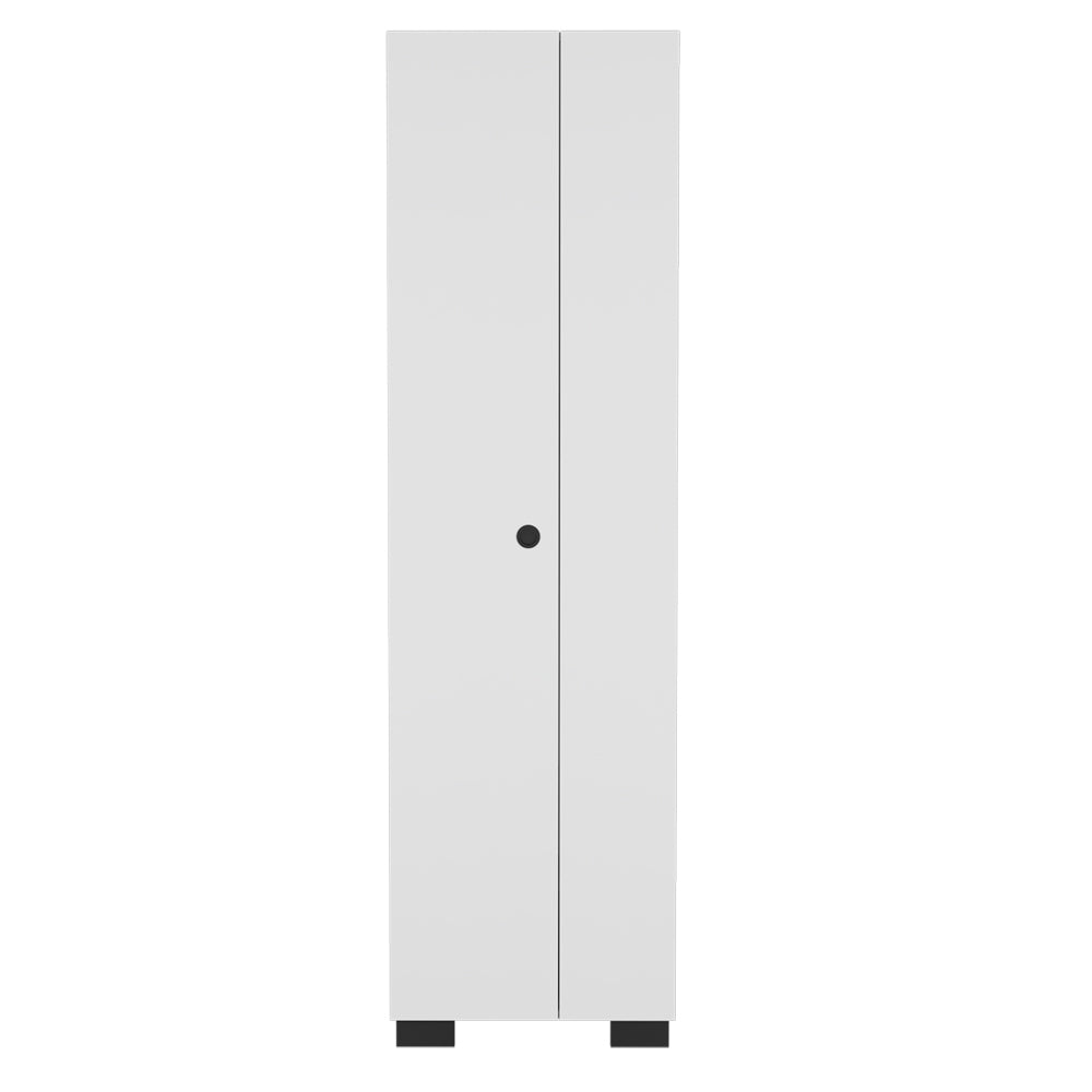 Lucin Broom Cabinet - White