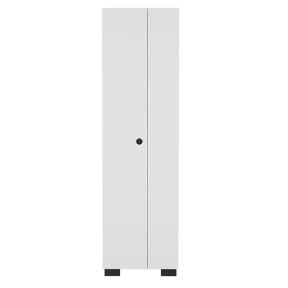 Lucin Broom Cabinet - White