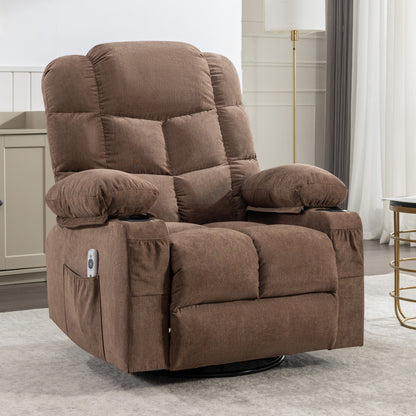 Cruiser Massage Rocker Recliner Chair - Brown