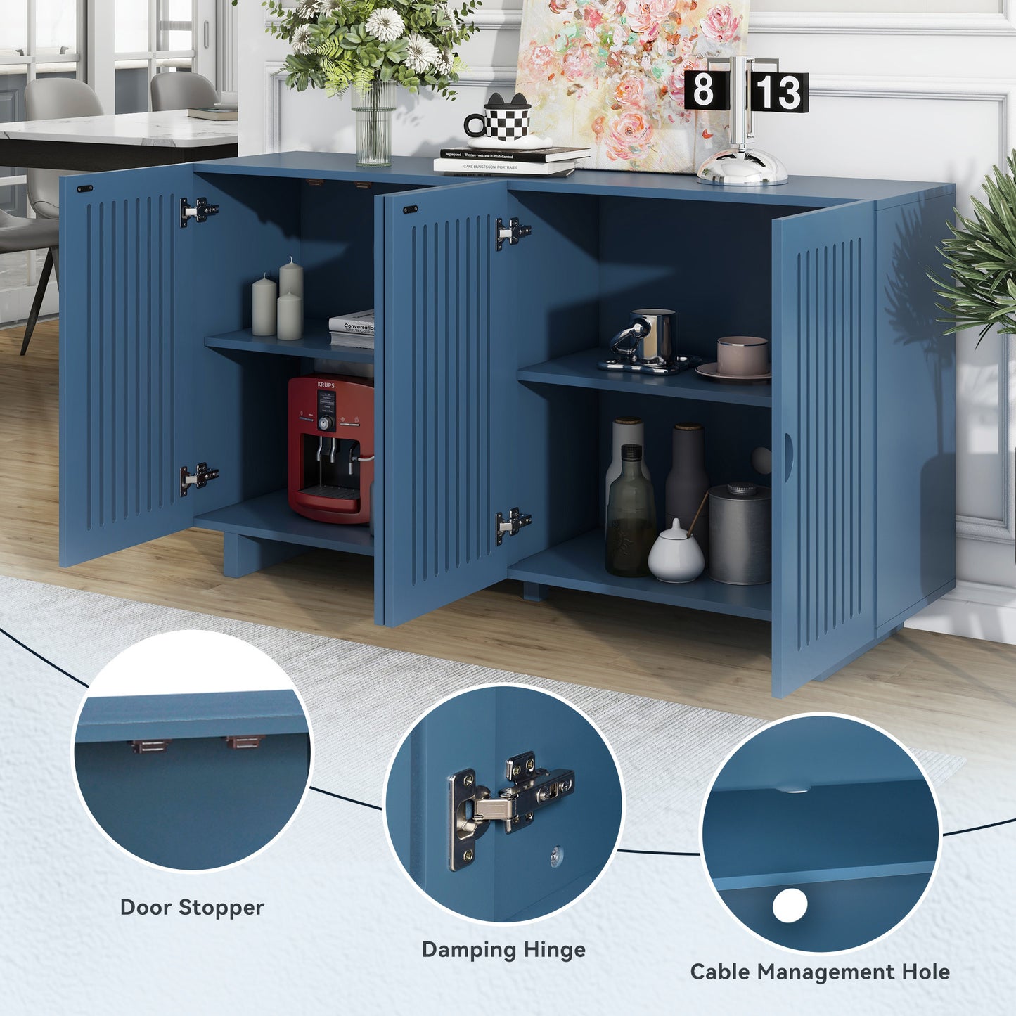 Vio Sideboard Buffet - Navy Blue