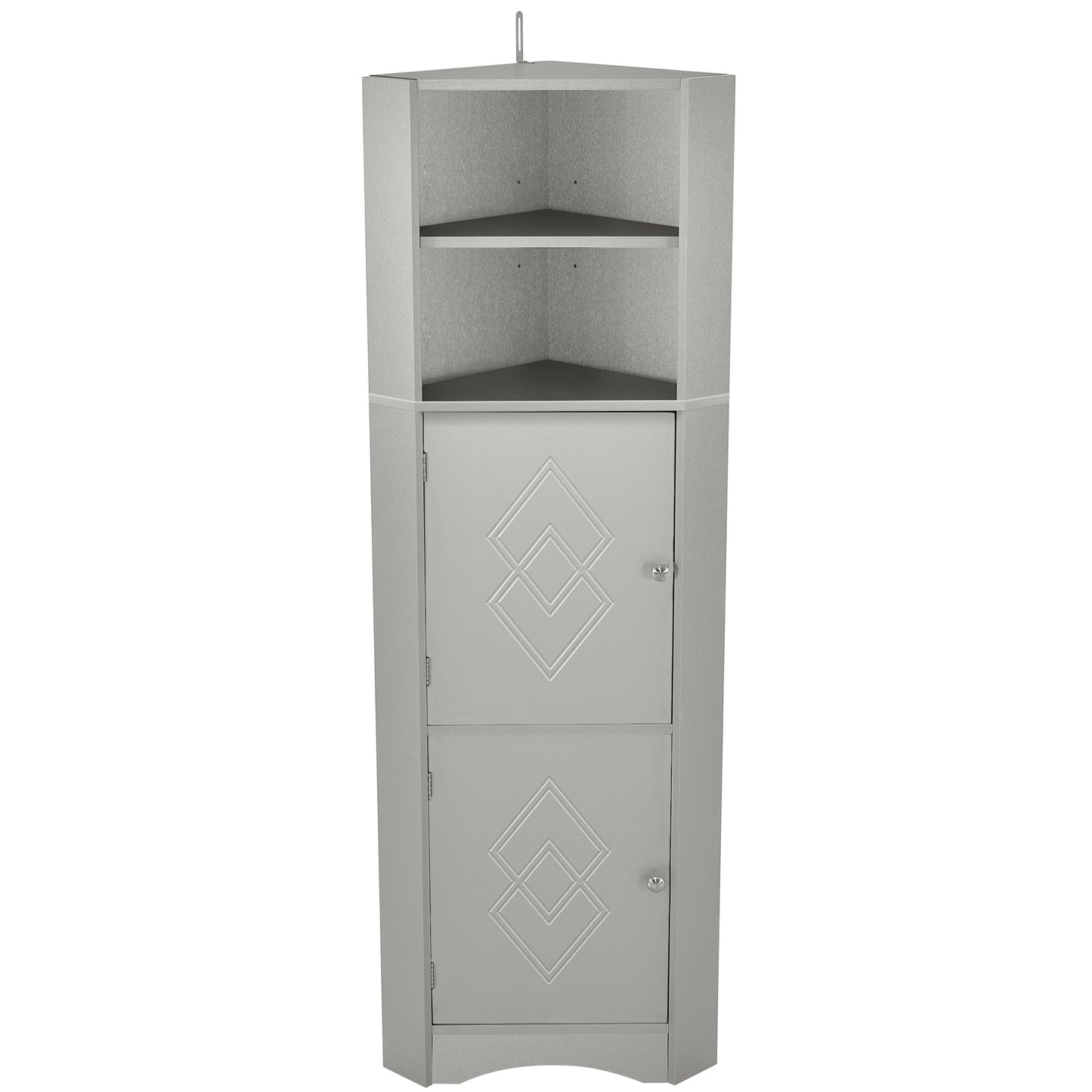 Skyward Bathroom Corner Cabinet - Gray