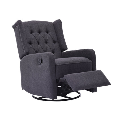 Davina Swivel Rocking Recliner Chair - Dark Gray