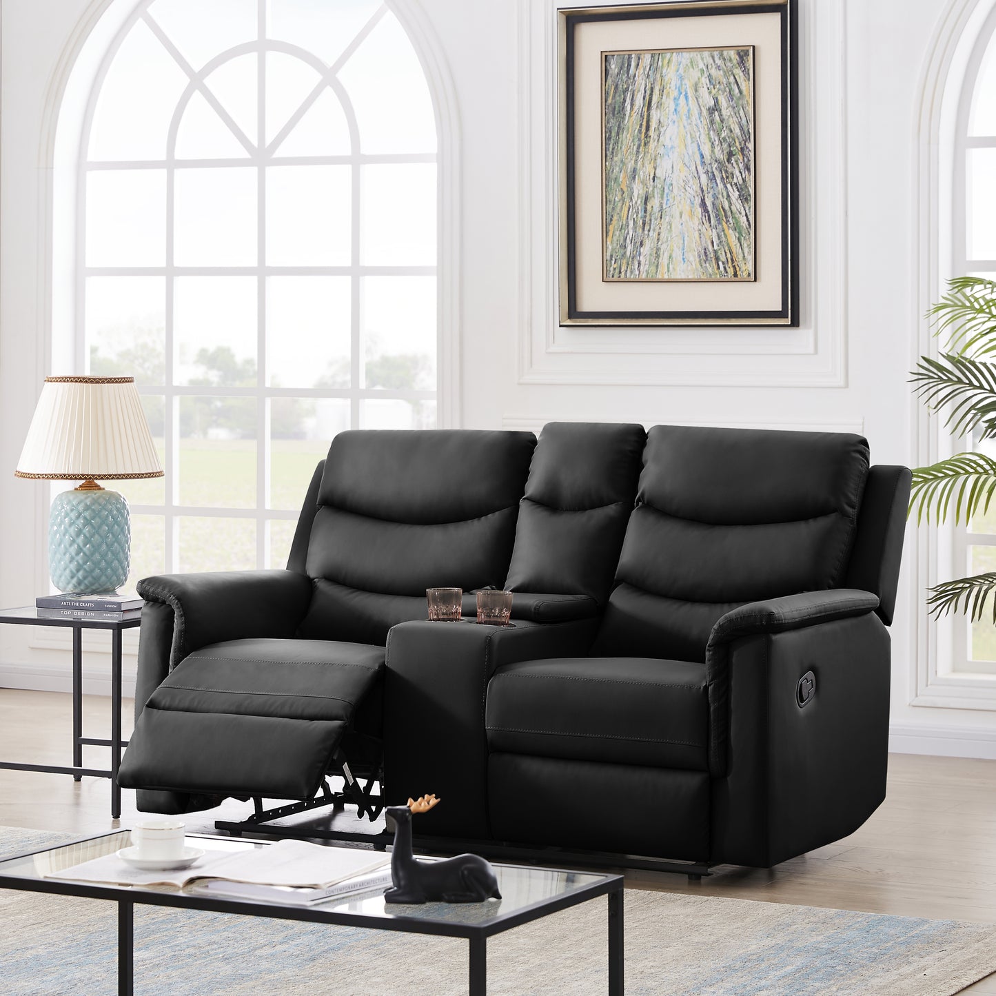 Ida Reclining Loveseat - Black