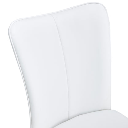 Carver PU Dining Chair Metal Leg (Set of 4) - White