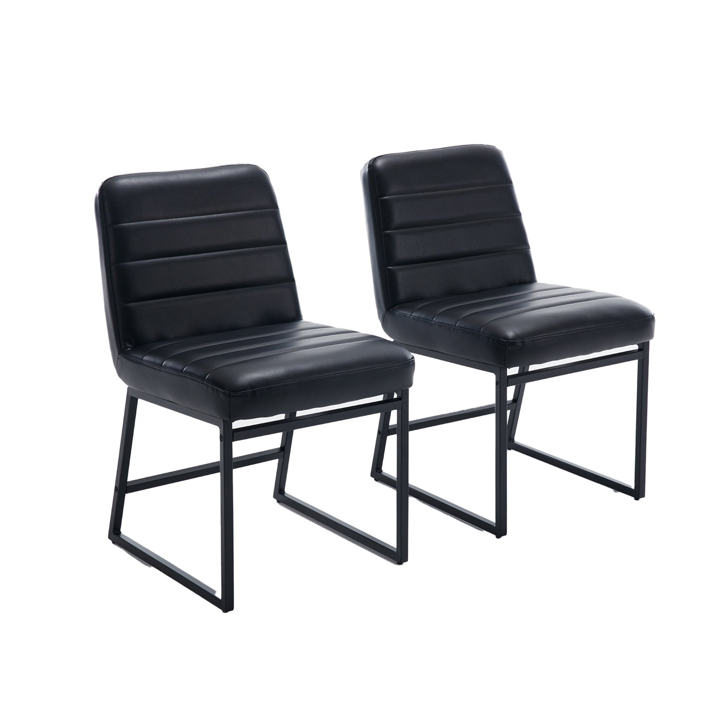 Bibi Dining Chairs with Metal Legs (Set of 2) - Black