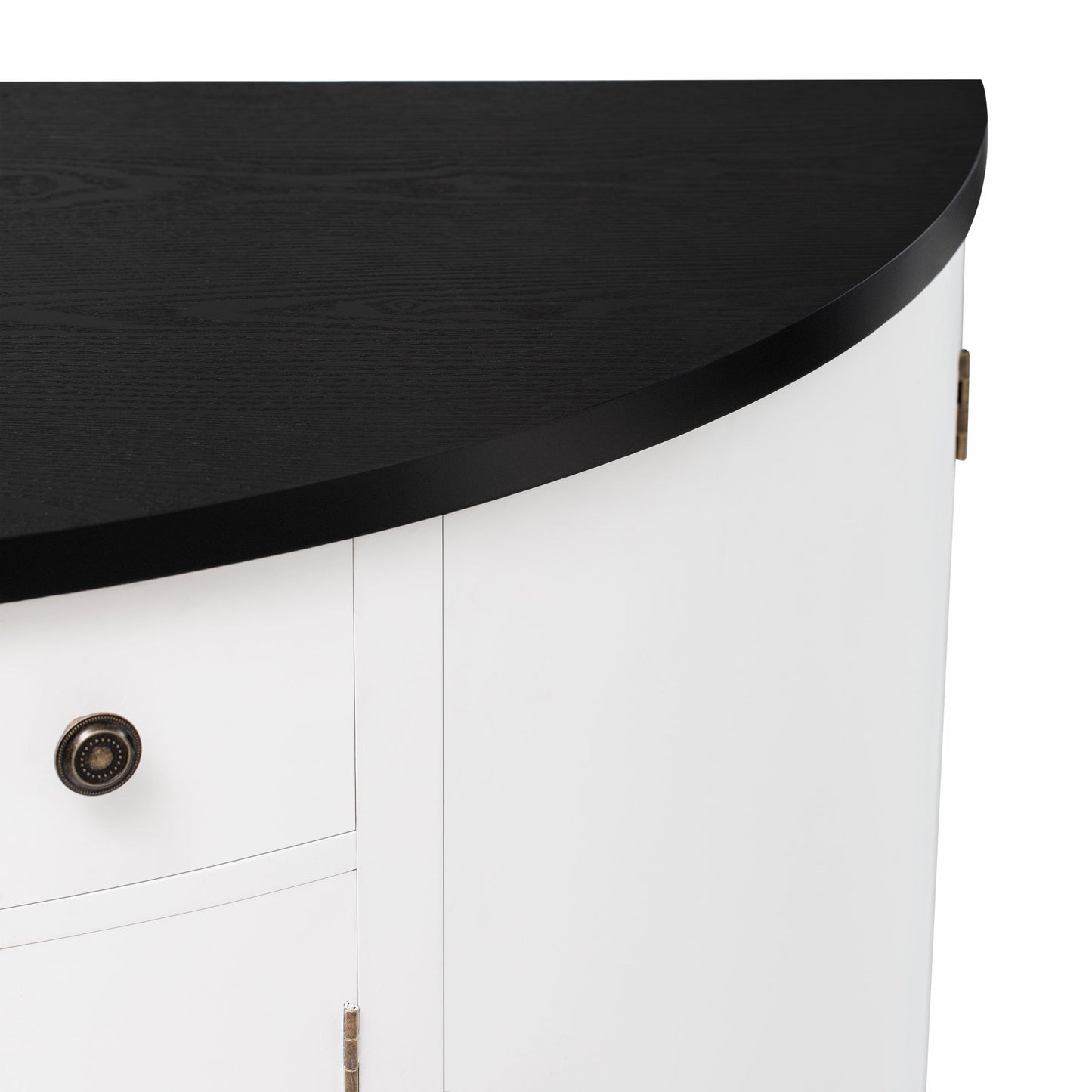 Hobs Curved Design Storage Cabinet - White