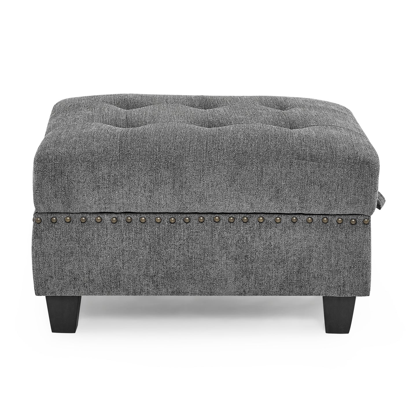 Molly Modular Sectional Sofa Three Single Chair ,Two Corner and Two Ottoman - Grey