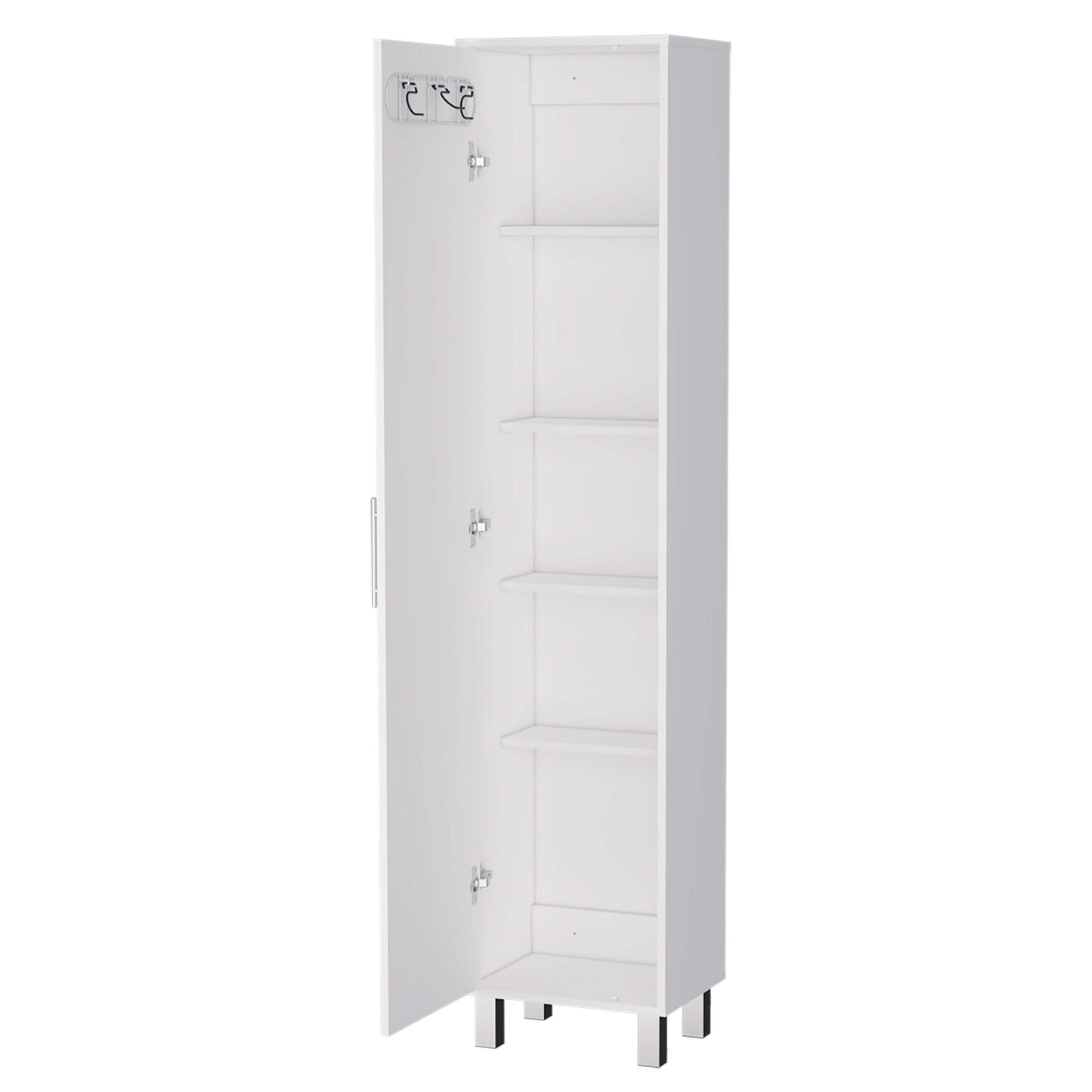 Weston 5-Shelf Tall Storage Cabinet - White