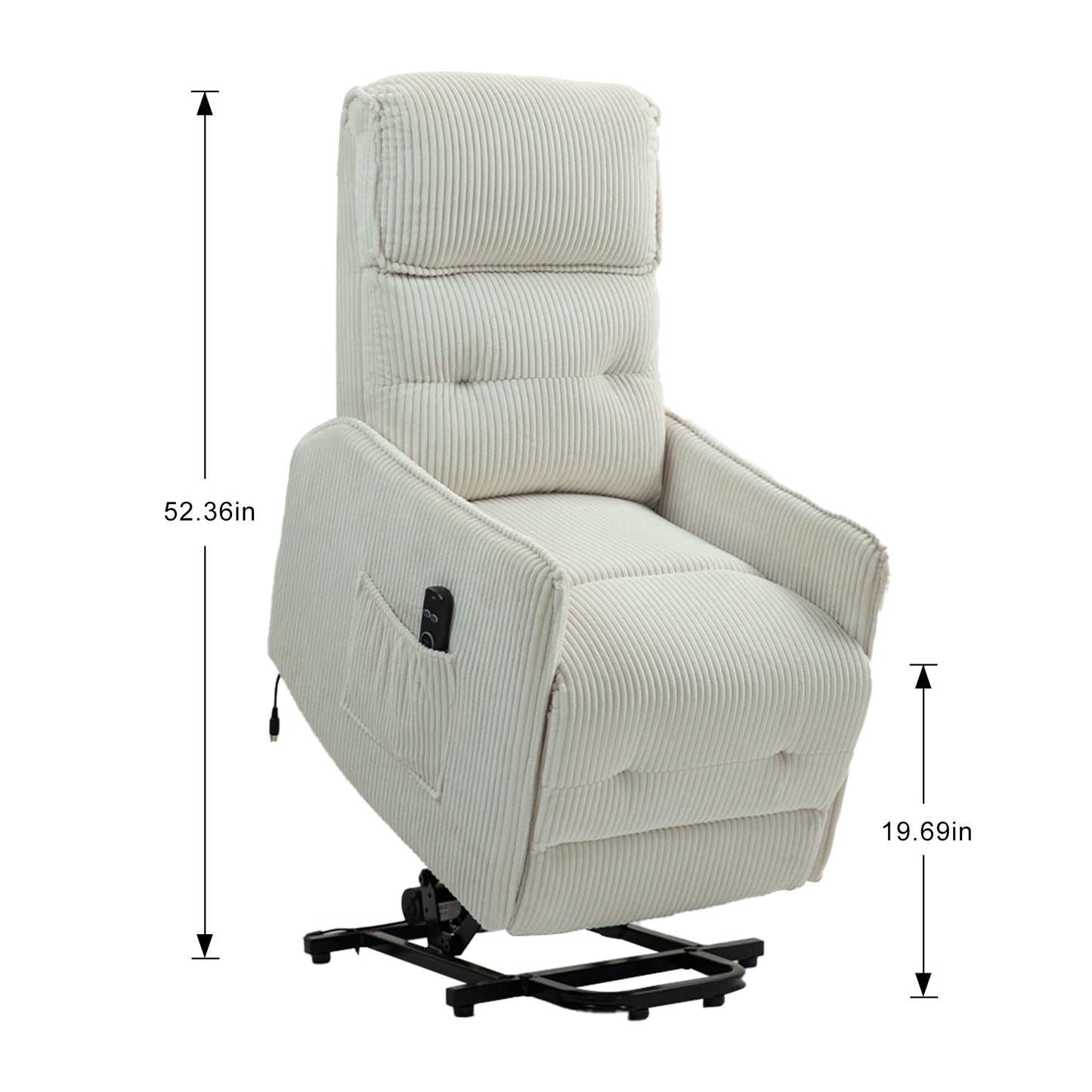 Fraser Electric Recliner Chair - Beige