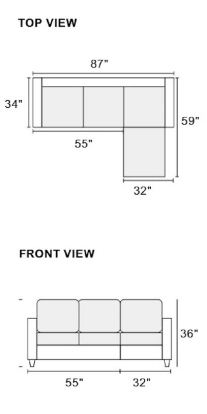 Carmen Corner Reversible Sectional Sofa - Gray