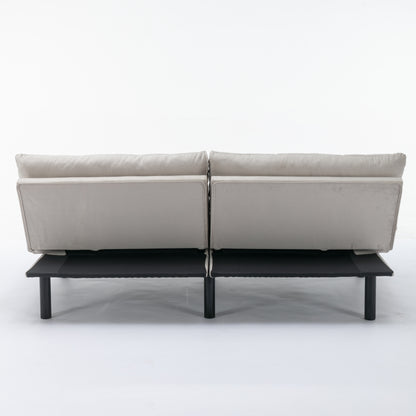 Vega Convertible Folding Modern Sofa Bed - Cream