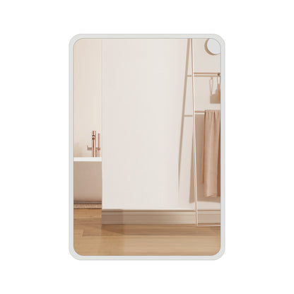 Luxo Vanity  White Metal Framed  Bathroom Medicine Cabinet with Mirror