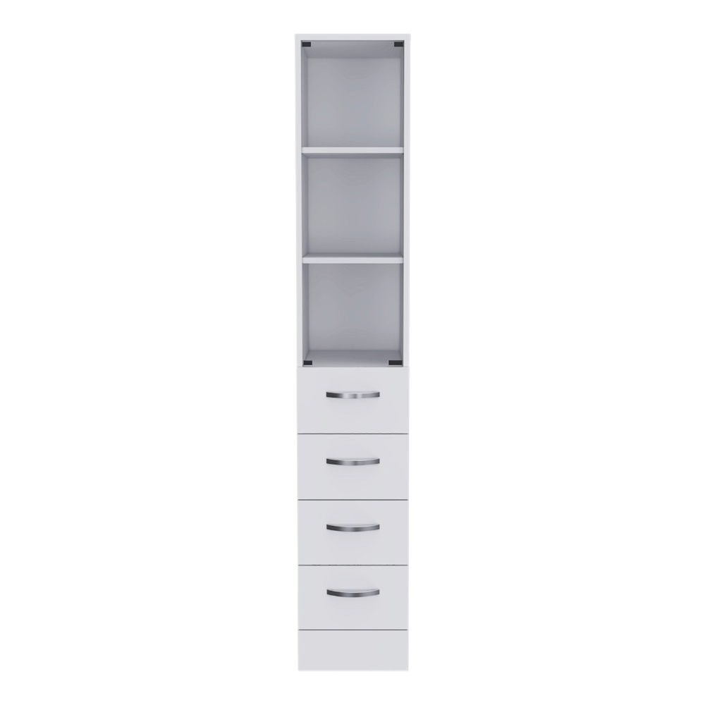 Megan Linen Cabinet - White