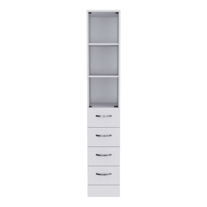 Megan Linen Cabinet - White