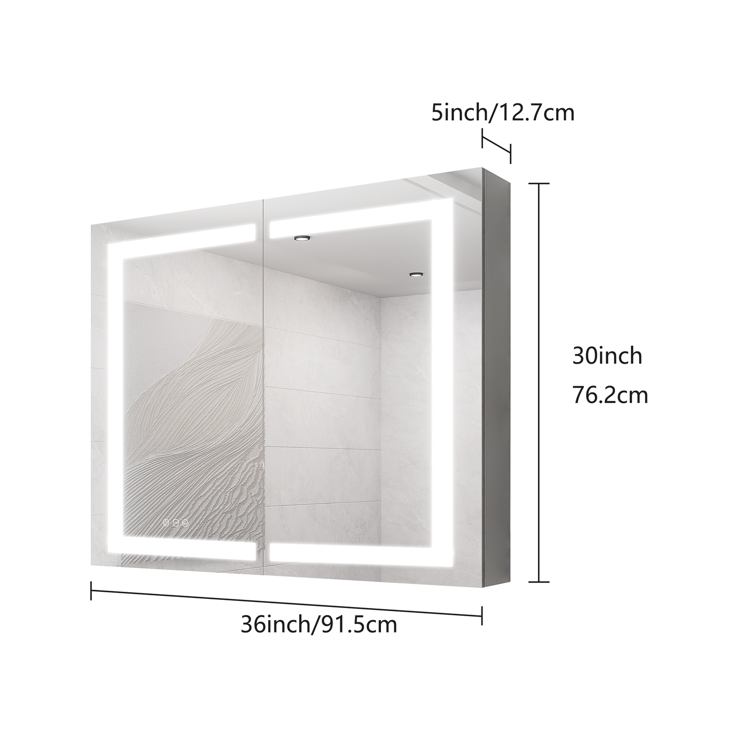 Brite Medicine Cabinet with LED Vanity Mirror