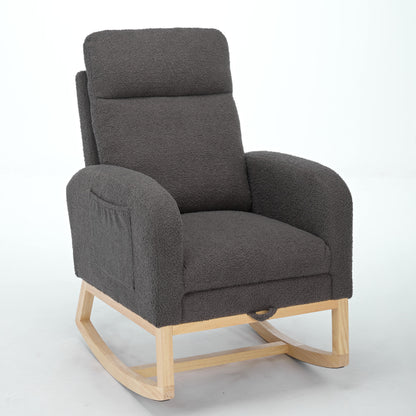 Parker Modern Accent Rocking Chair - Gray