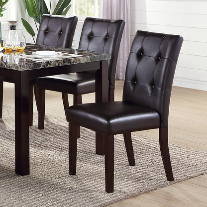 Brady Upholstered Dining Chairs  (Set of 2) - Dark Brown