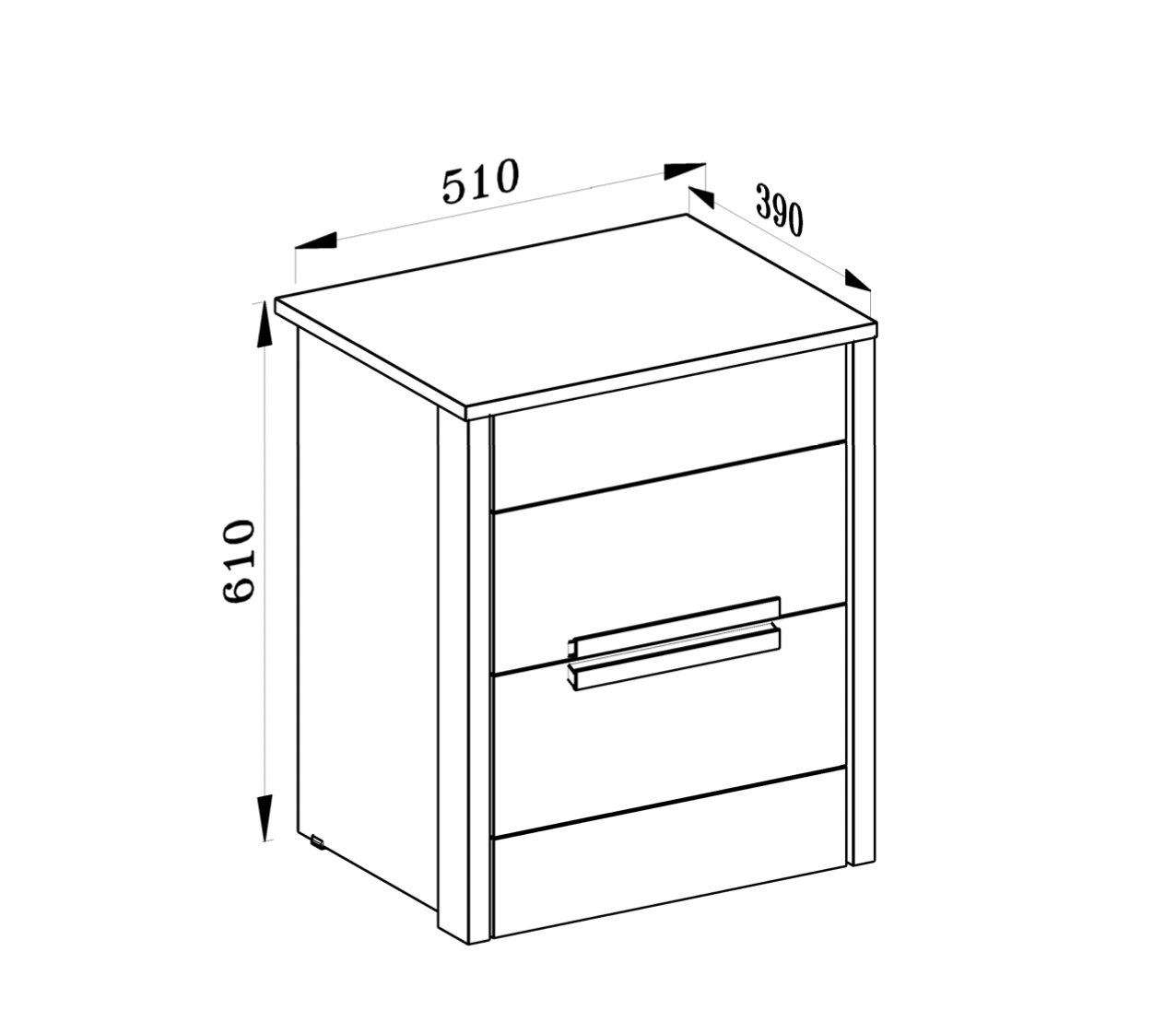 Dhara Nightstand  - Off White