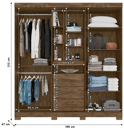 Wardrobe Eldorado - Brown