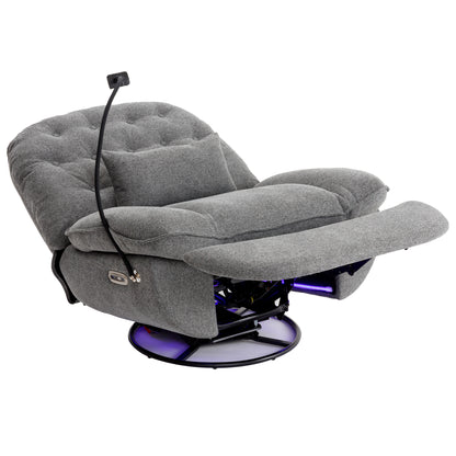 Roxie 270 Degree Swivel Power Recliner with Voice Control - Gray