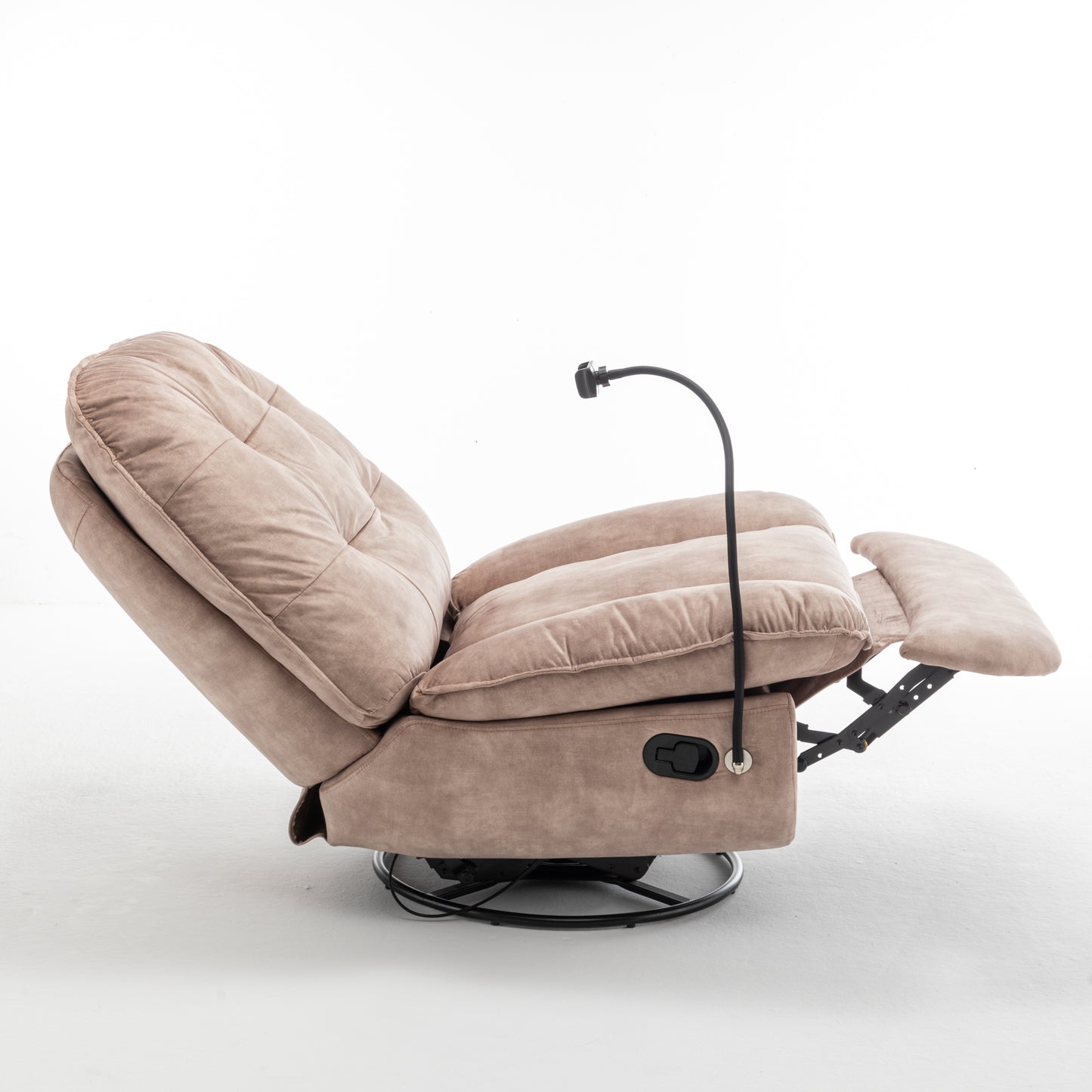 Tate Swivel Gliding Rocking Chair - Light Brown