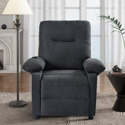 Aston Recliner Chair with Message and Heater - Black