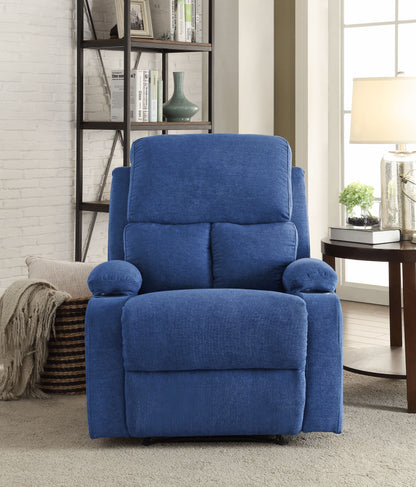 Voe Recliner Chair with Cup Holder - Blue