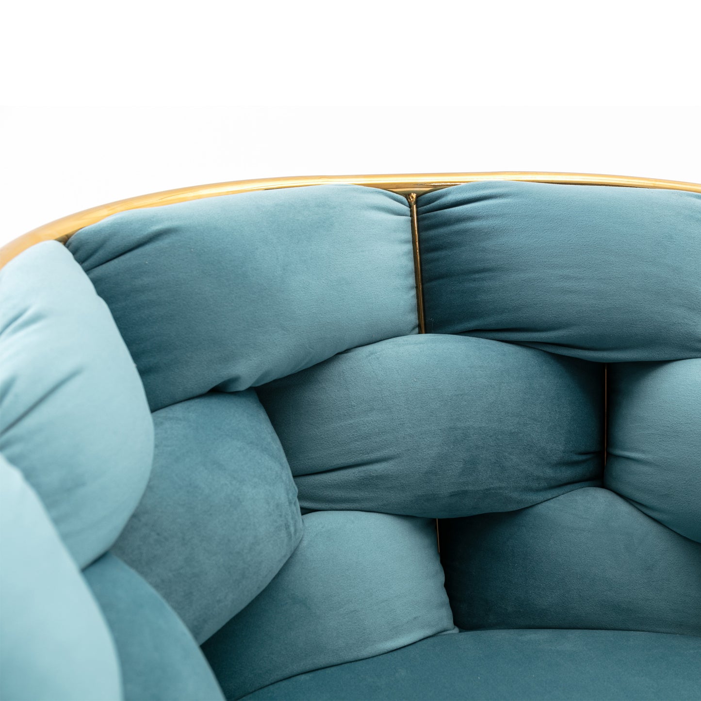 Luna Luxury Modern Velvet Chair - Blue