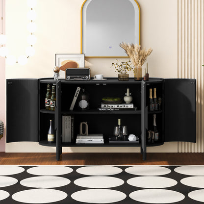 U Storage Sideboard Cabinet - Black